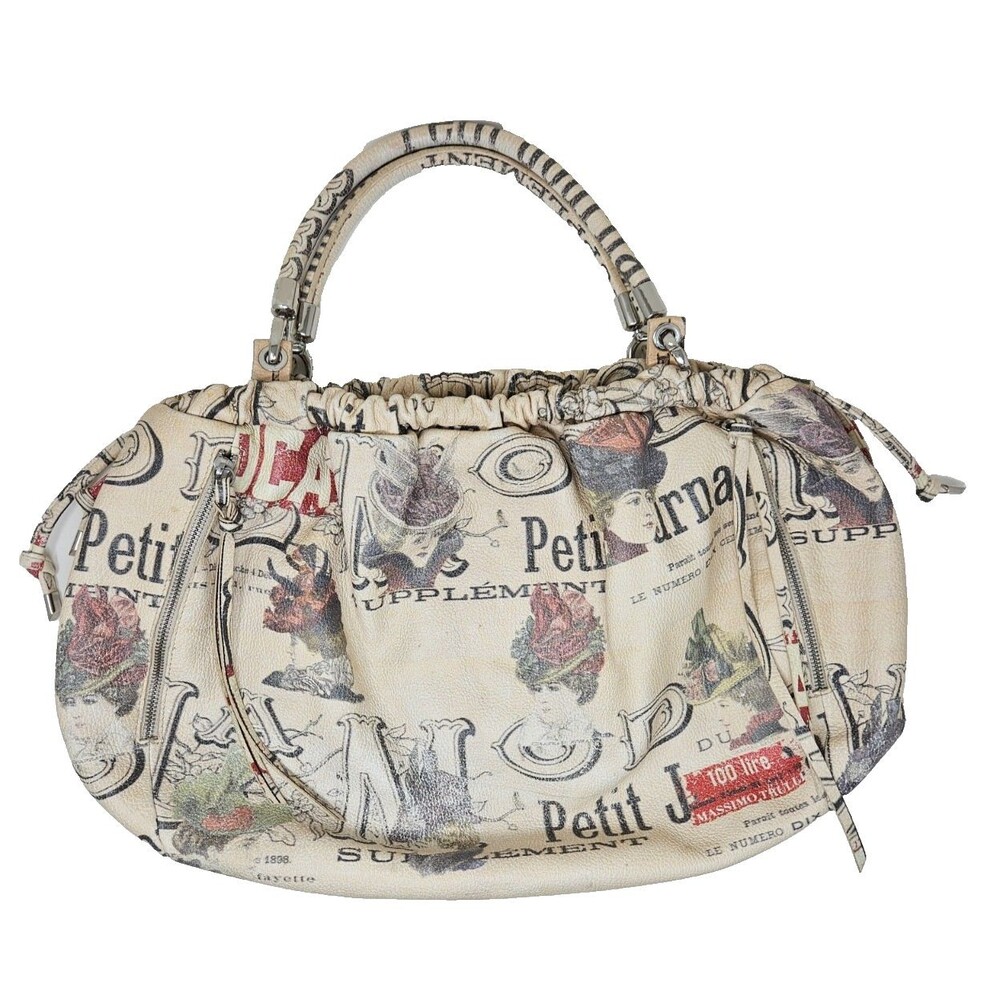 MASSIMO TRULLI Large Leather Satchel Bag Rare Limited Edition Italy AL-300-9